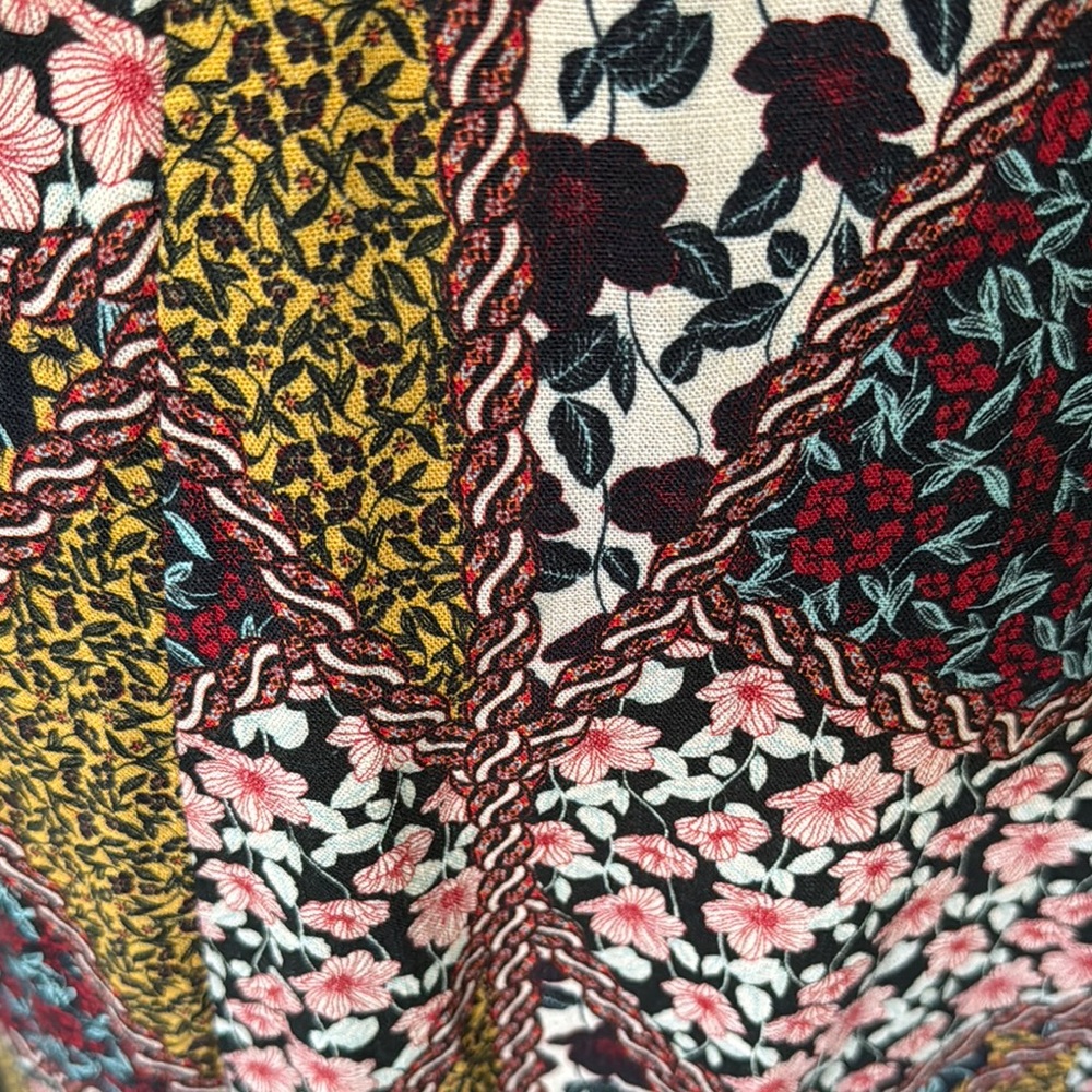 The Upside Multicolor Patchwork Wrap Dress - Nwot… - image 4